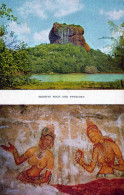 1 AK Sri Lanka * Monolith Sigiriya Und Barbusige Frauen (Wolkenmädchen) Fresken Aus Dem 5. Jh. - Seit 1982 UNESCO Erbe - Sri Lanka (Ceilán)