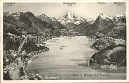 11672606 Brunnen SZ Mit Vierwaldstaettersee Panoramakarte Brunnen - Andere & Zonder Classificatie