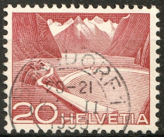 Schweiz Suisse 1949: Grimsel-Stausee Zu 301 URTYPE Mi 533 I Yv 485 VARIÉTÉ Mit Voll-⊙ BURGDORF 26.II.1950 (Zu CHF 80.00) - Plaatfouten