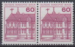 Berlin Mi.Nr.611A +611A- Burgen Und Schlösser - Schloß Rheydt - Waagerechtes Paar - Postfrisch - Ungebraucht