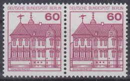 Berlin Mi.Nr.611A +611A- Burgen Und Schlösser - Schloß Rheydt - Waagerechtes Paar - Postfrisch - Neufs