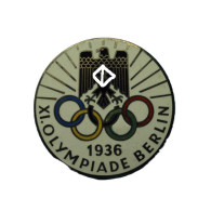 Bronzeanstecker Olympische Spiele 1936 Berlin Farbig Emailliert Von Osang (EM080 - Unclassified