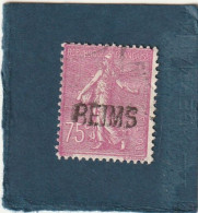 ///   FRANCE ///  Semeuse  N° 202 Semeuse Lignée 75 Cts Violet  Cachet Facteur Reims - Oblitérés