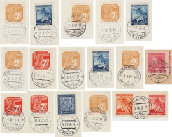 114/ A Set Of Common Postmarks - Brieven En Documenten