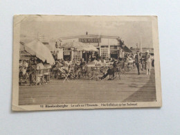 Carte Postale Ancienne (1928) Blankenberghe Le Café Sur L’Estacade- Het Koffiehuis Op Het Staketsel - Blankenberge