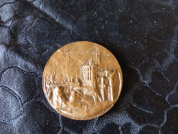 Jolie Médaille En Bronze, Cinquantenaire Entreprise Thinet, 1907-1957 - Professionali / Di Società
