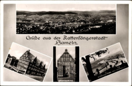CPA Hameln An Der Weser Niedersachsen, Rattenfängerhaus, Panorama - Andere & Zonder Classificatie