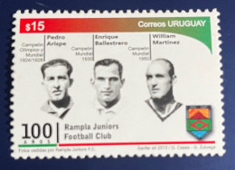 Uruguay 2013 Rampla Juniors Soccer Team, Centenary, Sc 2454, Y 2664, MNH. - Uruguay