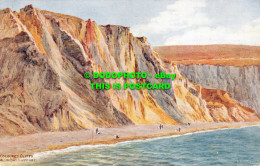 R554240 Coloured Cliffs. Alum Bay. I. Of Wight. A. R. Quinton. Salmon - Mundo