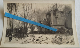 1916 Somme Locomotive Voie Réduite Decauville Français Anglais Construction Voie Ferrée Ww1 Poilu 14 18 Photo - Guerre, Militaire