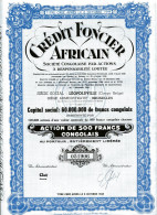 CRÉDIT FONCIER AFRICAIN - Afrique