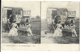 Metier -scene De Genre - La Cartomancienne  -   Carte  Steroscopique - Vendedores Ambulantes