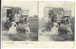 Metier -scene De Genre - La Cartomancienne  -   Carte  Steroscopique - Street Merchants