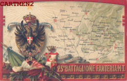 ITALIA 23e BATTAGLIONE FANTERIA FRIULI 1915-1916 MAPA GORIZIA CIVIDALE UDINE BUTTRIO QUISCA GUERRA MILITARE PATRIOTTISMO - Régiments