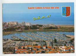 {92160} 85 Vendée Saint Gilles Croix De Vie , Vue Générale , Le Port De Plaisance Et La Plage - Saint Gilles Croix De Vie