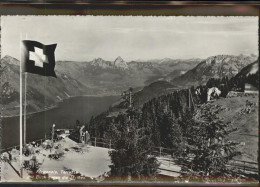 11306281 Beckenried Klewenalp Terrasse Vierwaldstaettersee Blick Gegen Die Mythe - Sonstige & Ohne Zuordnung