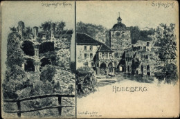 Artiste CPA Heidelberg Am Neckar, Gesprengter Turm, Schlosshof - Sonstige & Ohne Zuordnung