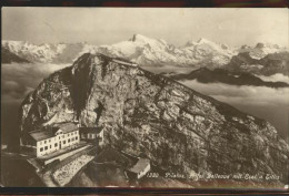 11306264 Luzern LU Pilatus Hotel Bellevue Mit Esel Und Titlis Luzerner Voralpen  - Autres & Non Classés