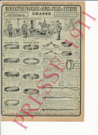 Publicité 1911 Colliers Pour Chiens Chasse à Courre équipage Meute Cor Mascotte - Reclame