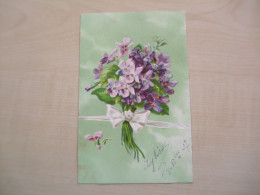 Carte Postale Ancienne 1907 BOUQUET DE VIOLETTES - Flowers