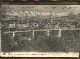 11306240 Bern BE Gesamtansicht Und Die Alpen Vom Schaenzli Bruecke Altstadt Bern - Other & Unclassified