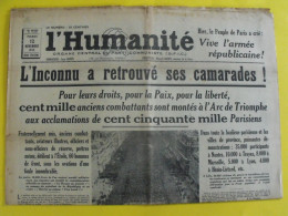 Journal L'Humanité Du 12 Novembre 1935. Vaillant Couturier Piot Fascites Duclos Clamanus Cachin - Autres & Non Classés