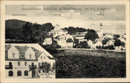 CPA Schönberg Am Kapellenberg Bad Brambach Im Vogtland, Schloss, Kirche, Hotel Zum Deutschen Haus - Other & Unclassified