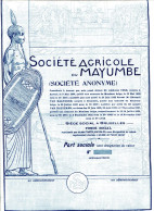 Congo Belge: Société AGRICOLE Du MAYUMBE; Part Sociale - Afrika