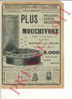 Publicité 1911 Mouchivore Piège à Mouche Attrape-mouches Insecte - Reclame