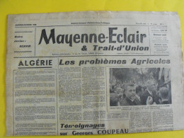 Journal Mayenne-Eclair Et Trait D'Union N° 1 Janvier-février 1960Algérie MRP Bosson Fourmond Fréville Coupeau Pezet - 1950 - Nu