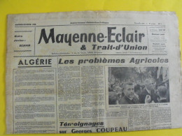 Journal Mayenne-Eclair Et Trait D'Union N° 1 Janvier-février 1960Algérie MRP Bosson Fourmond Fréville Coupeau Pezet - 1950 à Nos Jours