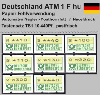 Deutschland Bund ATM 1 F Hu / Fehlverwendung Nagler Posthornaufdruck Tastensatz TS1 Postfrisch - Viñetas De Franqueo [ATM]