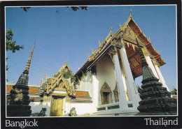 THAILANDE.. BANGKOK (ENVOYE DE). " VIEW OF THE INNER COUTYARD OF WAT-PO ".  TEXTE ANNEE 1996 + TIMBRES - Thaïland