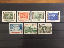 Cuba 1957 Postal Worker’s Retirement Fund Mint SG 805-11 Sc 566-9 + C153-5 Mi 520-6 - Unused Stamps