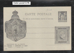 Entier Postal Type Sage G19 H - Bijgewerkte Postkaarten  (voor 1995)