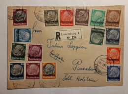 1941. Multi Franked Cover To Pinnenberg. Registered. - 1940-1944 German Occupation