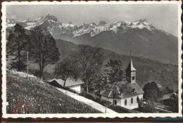 11305299 Huemoz Le Grand Muveran Dent De Morcles Kirche Waadtlaender Alpen Huemo - Other & Unclassified