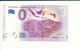 Billet Touristique  0 Euro  - INDONESIA - SUMATRAN TIGER WILDLIFE SERIES - DNAB - 2019-2  n°  1152 - Andere & Zonder Classificatie
