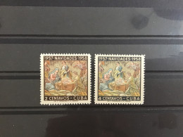 Cuba 1957 Christmas Mint SG 856-7 Sc 588-9 Yv 468-9 - Unused Stamps