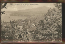11305205 Montreux VD Vu De La Ligne Montreux Glion Lac Leman Montreux - Sonstige & Ohne Zuordnung