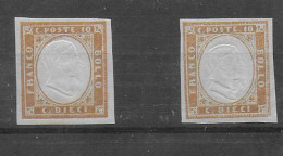 REGNO VITTORIO EMANUELE II° 1861/63 NEW S.G. IL 2° CON DOPPIA EFFIGIE C2050 - Mint/hinged