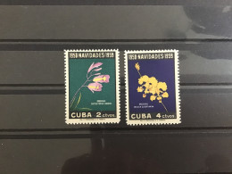 Cuba 1958 Christmas Orchids Mint SG 901-2 Sc 611-2 Yv 496-7 - Ungebraucht