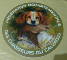 CHASSE : AUTOCOLLANT FEDERATION CHASSEURS CALVADOS - Pegatinas