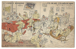 Militaire - Humoristique - L'armee Moderne  - 4h Du Soir - A La Salle De Repos - Humorísticas