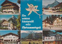 OBERAMMERGAU, BAVARIA, MULTIPLE VIEWS, ARCHITECTURE, MOUNTAIN, GERMANY, POSTCARD - Oberammergau