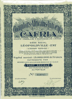 Congo Belge: "CAFRIA" - Comptoirs Africains Antverpia - Afrika