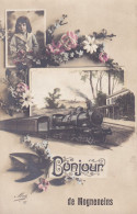 Mogneneins (01 Ain) Bonjour De ... Du Train En Gare Carte Souvenir Fantaisie Enfant Hirondelle - édit Mug N° 97 Circulée - Ohne Zuordnung