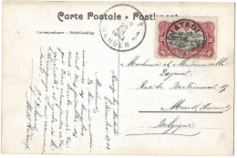 !!! CONGO, CPA DE 1913, DÉPART DE MATADI POUR MONS (BELGIQUE) - Storia Postale