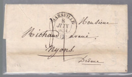 Lettre Dite Précurseurs  Sur  Lettre   Marseille 1834  Destination Nyons Drôme - 1801-1848: Precursors XIX