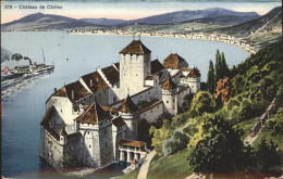 11305017 Chillon Chateau De Chillon Lac Leman Dampfer Kuenstlerkarte Chillon - Other & Unclassified